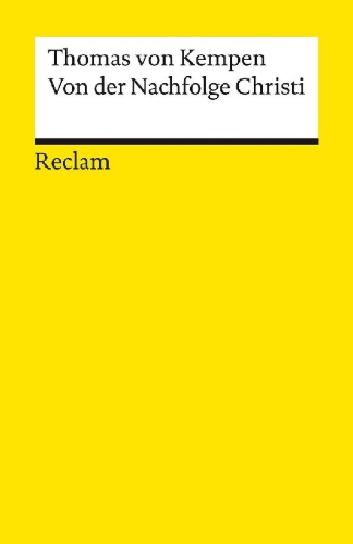 Buchcover und Innenansicht für das Buch: Von der Nachfolge Christi