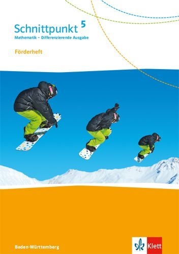 Buchcover und Innenansicht für das Buch: Schnittpunkt Mathematik 5. Förderheft mit Lösungen Klasse 5.  Differenzierende Ausgabe Baden-Württemberg