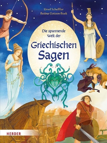 Buchcover und Innenansicht für das Buch: Die spannende Welt der griechischen Sagen