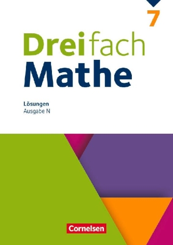 Buchcover und Innenansicht für das Buch: Dreifach Mathe 7. Schuljahr. Niedersachsen - Lösungen zum Schülerbuch