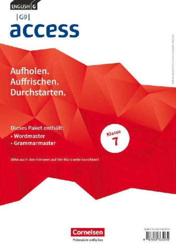 Buchcover und Innenansicht für das Buch: English G Access - G9 - Band 3: 7. Schuljahr - Wordmaster und Grammarmaster (Im Paket)