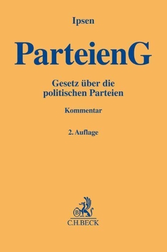 Buchcover und Innenansicht für das Buch: Parteiengesetz