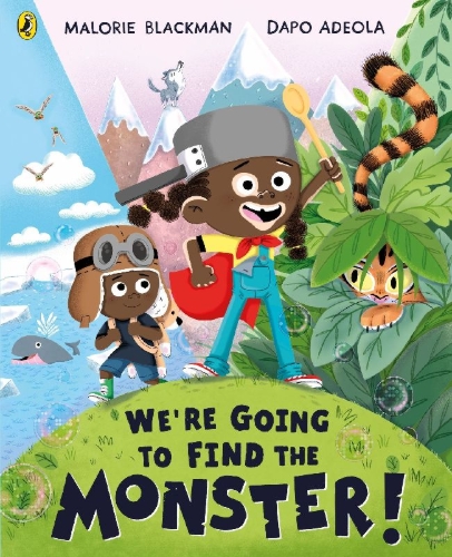 Buchcover und Innenansicht für das Buch: We're Going to Find the Monster