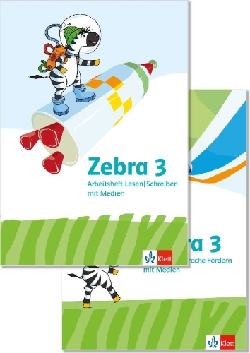 Buchcover und Innenansicht für das Buch: Zebra 3. Paket: Arbeitsheft Sprache Förderheft, Arbeitsheft Lesen/Schreiben Klasse 3