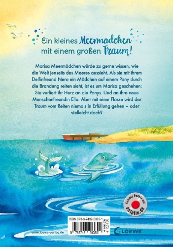 Buchcover und Innenansicht für das Buch: Marisa Meermädchen (Band 1) - Der Traum vom Reiten