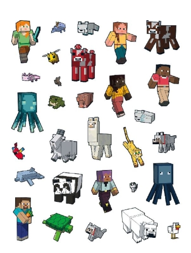 Buchcover und Innenansicht für das Buch: Minecraft: Der große Kreativspaß