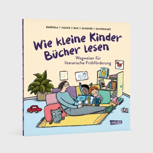 Buchcover und Innenansicht für das Buch: Wie kleine Kinder Bücher lesen