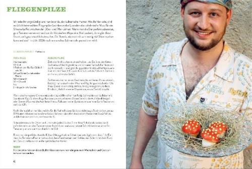 Buchcover und Innenansicht für das Buch: Flower Power Food