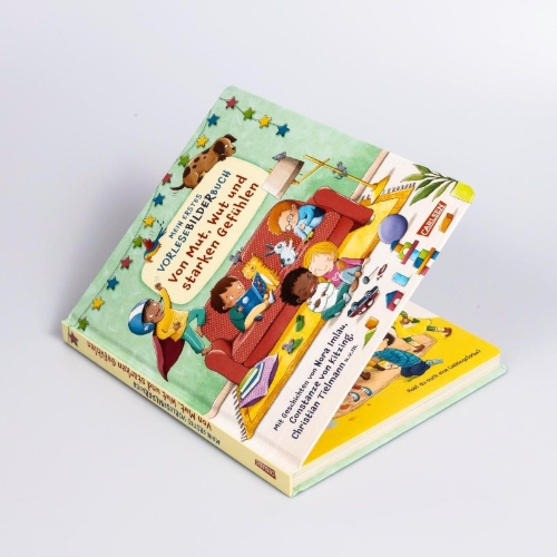Buchcover und Innenansicht für das Buch: Mein erstes Vorlese-Bilder-Buch: Von Mut, Wut und starken Gefühlen