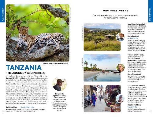 Buchcover und Innenansicht für das Buch: Lonely Planet Tanzania