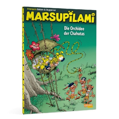 Buchcover und Innenansicht für das Buch: Marsupilami 17: L'orchidée des Chahutas