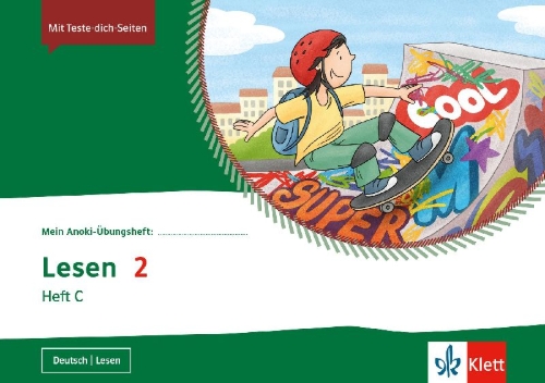 Buchcover und Innenansicht für das Buch: Mein Anoki-Übungsheft. Lesen 2. Heft C. Übungsheft Klasse 2