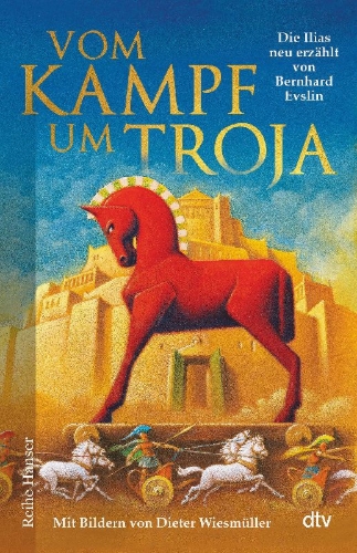 Buchcover und Innenansicht für das Buch: Vom Kampf um Troja