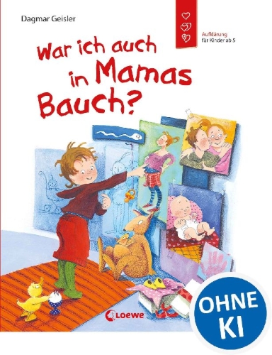 Buchcover und Innenansicht für das Buch: War ich auch in Mamas Bauch?