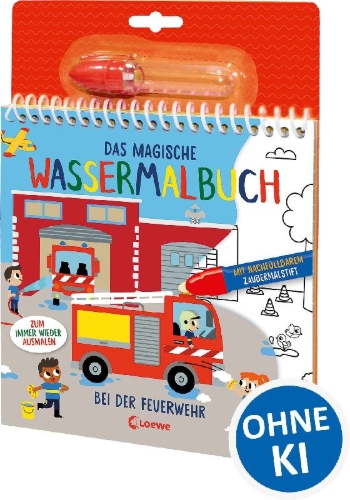 Buchcover und Innenansicht für das Buch: Mes dessins magiques - Les Pompiers