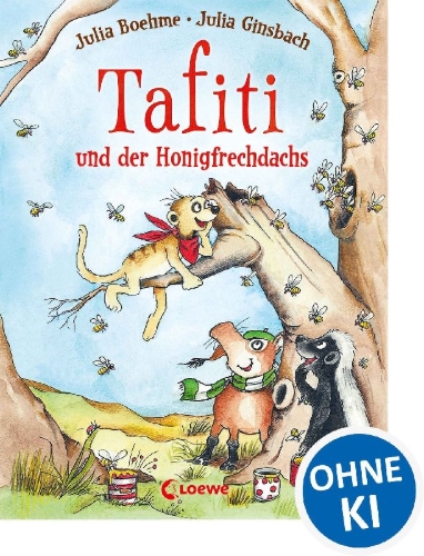 Buchcover und Innenansicht für das Buch: Tafiti und der Honigfrechdachs