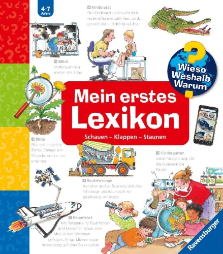 Buchcover und Innenansicht für das Buch: Wieso? Weshalb? Warum? Mein erstes Lexikon