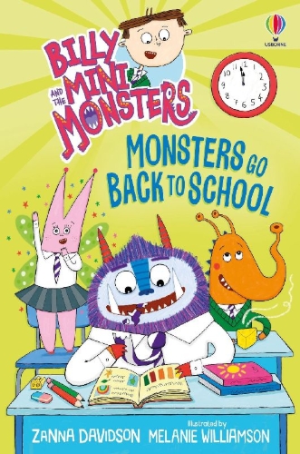 Buchcover und Innenansicht für das Buch: Billy and the Mini Monsters: Monsters Go Back to School