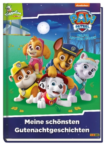 Buchcover und Innenansicht für das Buch: PAW Patrol: Meine schönsten Gutenachtgeschichten