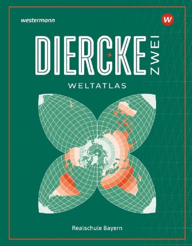 Buchcover und Innenansicht für das Buch: Diercke ZWEI Weltatlas 2025 - Bayern