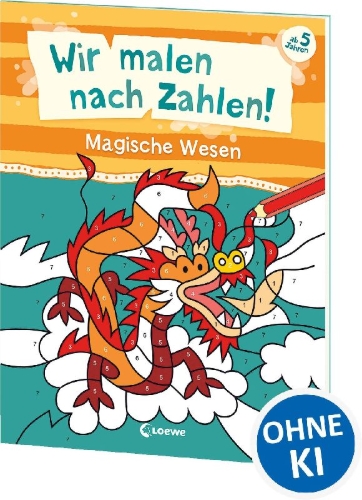 Buchcover und Innenansicht für das Buch: Mes coloriages magiques 1 - Créatures magiques