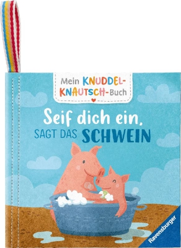Buchcover und Innenansicht für das Buch: Mein Knuddel-Knautsch-Buch: robust, waschbar und federleicht. Praktisch für zu Hause und unterwegs