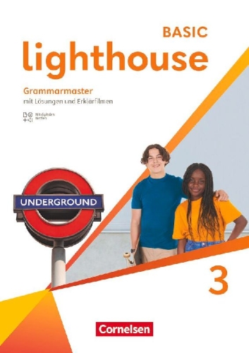 Buchcover und Innenansicht für das Buch: Lighthouse Band 3: 7. Schuljahr - Grammarmaster mit Lösungen und Erklärfilmen