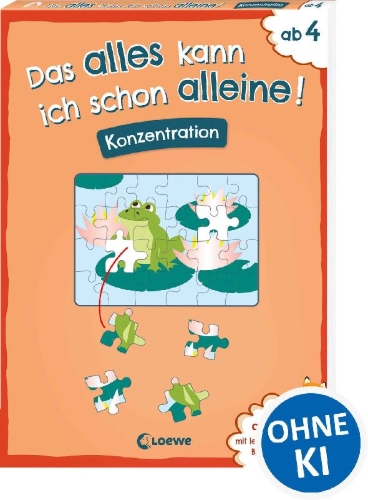 Buchcover und Innenansicht für das Buch: Das alles kann ich schon alleine! Konzentration