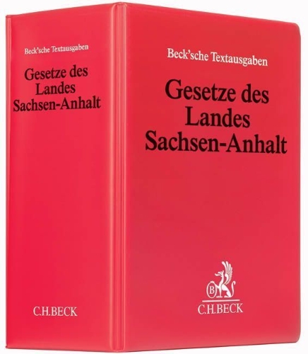 Buchcover und Innenansicht für das Buch: Gesetze des Landes Sachsen-Anhalt (mit Fortsetzungsnotierung). Inkl. 85. Ergänzungslieferung