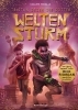 Buchcover und Innenansicht für das Buch: Tristan Strong Destroys the World