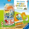Buchcover und Innenansicht für das Buch: Mein liebstes Puzzle-Spielbuch - Fahrzeuge