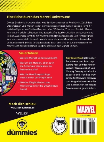 Buchcover und Innenansicht für das Buch: Marvel-Comics für Dummies