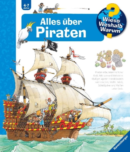 Buchcover und Innenansicht für das Buch: Wieso? Weshalb? Warum?, Band 40: Alles über Piraten