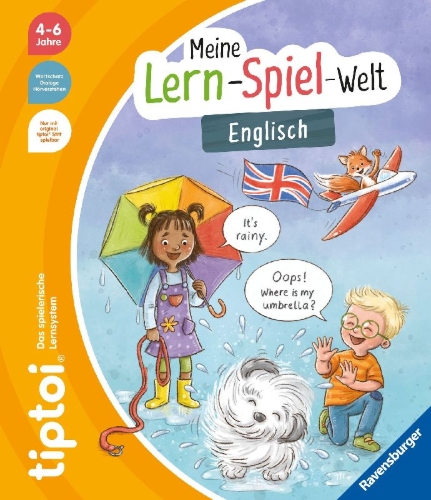 Buchcover und Innenansicht für das Buch: tiptoi® Meine Lern-Spiel-Welt - Englisch