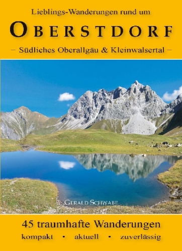 Buchcover und Innenansicht für das Buch: Lieblings-Wanderungen rund um Oberstdorf