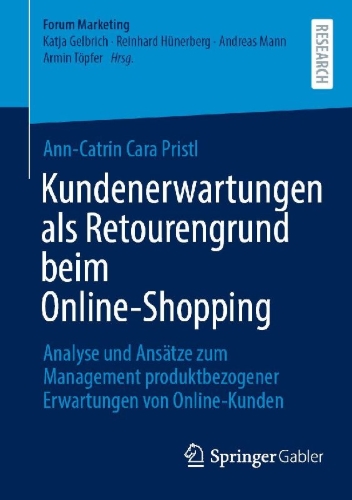 Buchcover und Innenansicht für das Buch: Kundenerwartungen als Retourengrund beim Online-Shopping