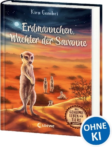 Buchcover und Innenansicht für das Buch: Das geheime Leben der Tiere (Savanne) - Erdmännchen, Wächter der Savanne