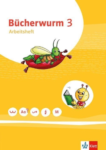 Buchcover und Innenansicht für das Buch: Bücherwurm Sprachbuch 3. Arbeitsheft