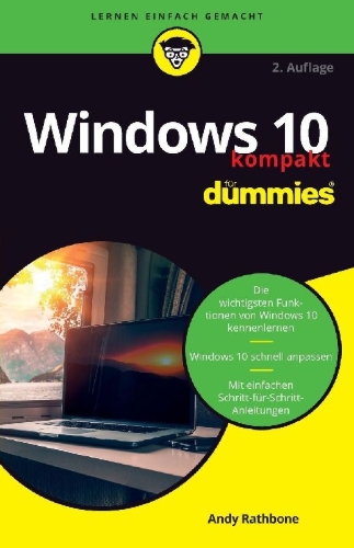 Buchcover und Innenansicht für das Buch: Windows 10 kompakt für Dummies