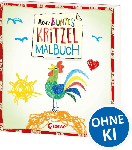 Buchcover und Innenansicht für das Buch: Mein buntes Kritzel-Malbuch (Hahn)