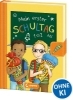 Buchcover und Innenansicht für das Buch: Mein erster Schultag - Jungs (Gelb)