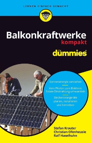 Buchcover und Innenansicht für das Buch: Balkonkraftwerke kompakt für Dummies
