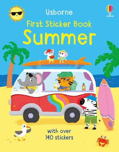 Buchcover und Innenansicht für das Buch: First Sticker Book Summer