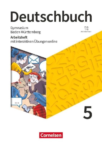 Buchcover und Innenansicht für das Buch: Deutschbuch Gymnasium 5. Schuljahr - Baden-Württemberg 2025 - Arbeitsheft mit interaktiven Übungen online