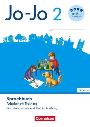Buchcover und Innenansicht für das Buch: Jo-Jo Sprachbuch 2. Jahrgangsstufe - Grundschule Bayern - Arbeitsheft Training - Grundwortschatz und Rechtschreibung