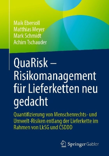 Buchcover und Innenansicht für das Buch: QuaRisk - Risikomanagement für Lieferketten neu gedacht