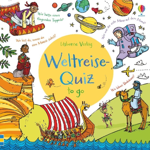 Buchcover und Innenansicht für das Buch: Weltreise-Quiz to go