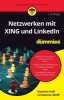 Buchcover und Innenansicht für das Buch: Netzwerken mit XING und LinkedIn für Dummies