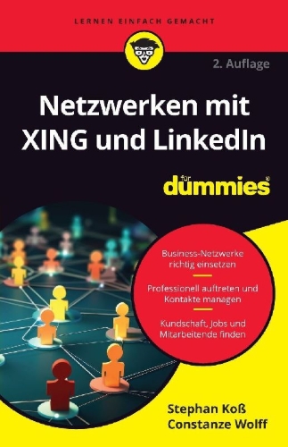 Buchcover und Innenansicht für das Buch: Netzwerken mit XING und LinkedIn für Dummies