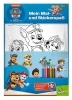 Buchcover und Innenansicht für das Buch: PAW Patrol: Mein Mal- und Stickerspaß